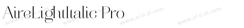 AireLightItalic Pro字体转换